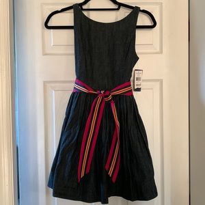 Girls Ralph Lauren denim sleeveless dress size 12